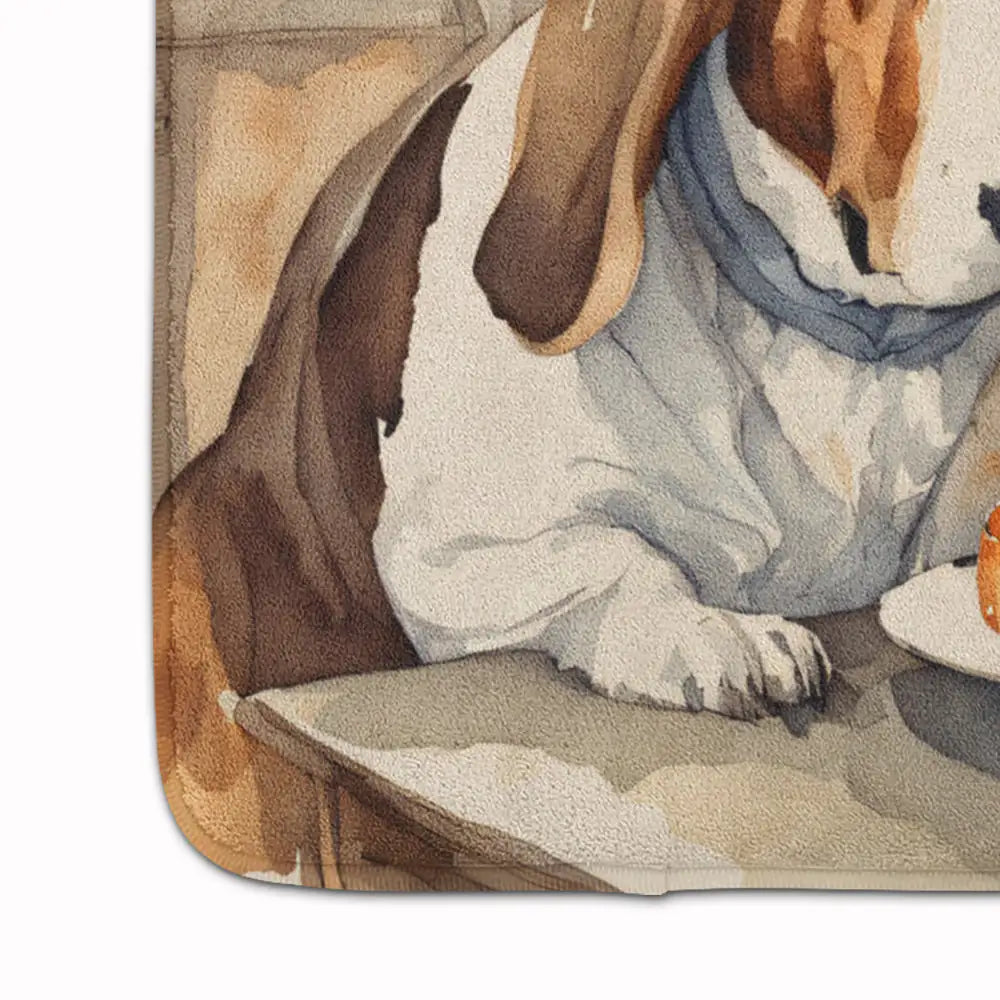 Basset Hound Pumpkin Patch Kitchen Mat