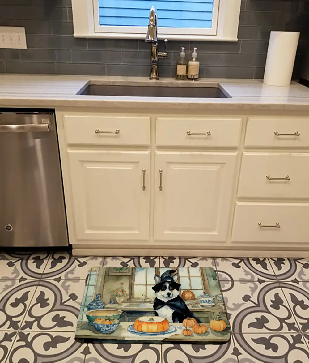 Akita Fall Kitchen Pumpkins Memory Foam Kitchen Mat